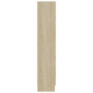 Dulap cu vitrină, stejar Sonoma, 82,5 x 30,5 x 150 cm, PAL - Img 6