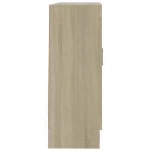 Dulap cu vitrină, stejar Sonoma, 82,5 x 30,5 x 80 cm, PAL - Img 5