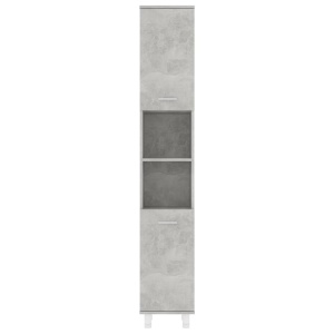 Dulap de baie, gri beton, 30 x 30 x 179 cm, PAL - Img 6