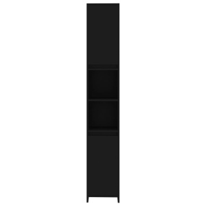 Dulap de baie, negru, 30 x 30 x 183,5 cm, PAL - Img 5