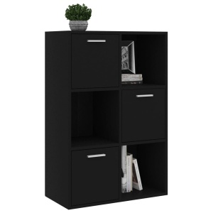 Dulap de depozitare, negru, 60 x 29,5 x 90 cm, PAL - Img 4