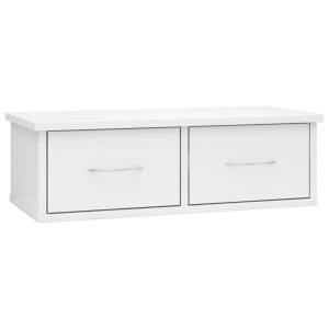 Dulap de perete cu sertare, alb extralucios, 60x26x18,5 cm, PAL - Img 2