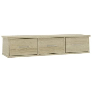 Dulap de perete cu sertare, stejar Sonoma, 88x26x18,5 cm, PAL - Img 2