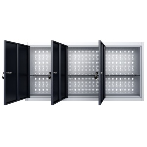 Dulap de scule de perete, gri & negru, metal, stil industrial - Img 3