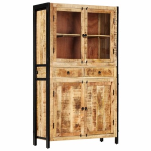 Dulap inalt, 100x40x175 cm, lemn masiv de mango - Img 9