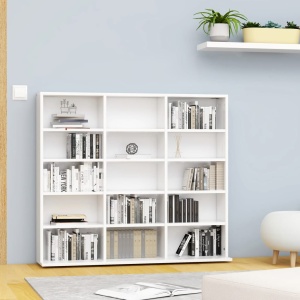 Dulap pentru CD-uri, alb, 102 x 23 x 89,5 cm, PAL