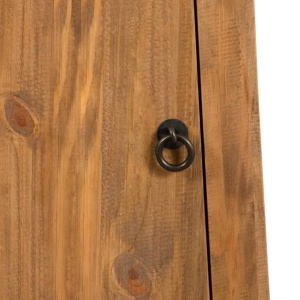 Dulap suspendat baie, lemn masiv de pin reciclat, 42x23x70 cm - Img 7