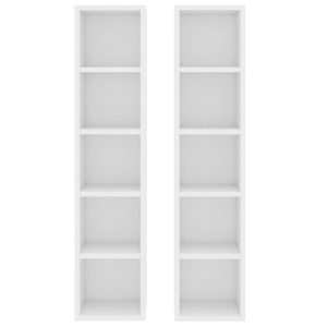 Dulapuri CD-uri, 2 buc., alb, 21 x 16 x 93,5 cm, PAL - Img 4