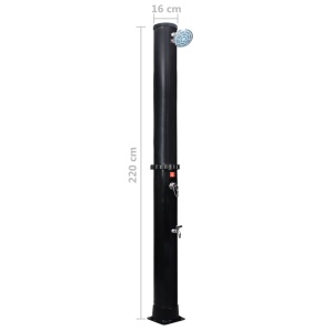 Duș solar de exterior cu cap de duș și robinet, 40 L - Img 10