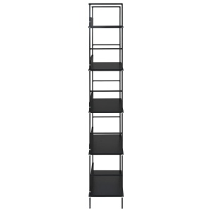 Etajeră cărți cu 5 rafturi, negru, 60 x 27,6 x 158,5 cm, PAL - Img 4