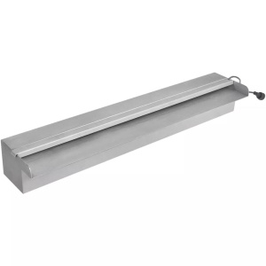 Fântână piscină dreptunghiulară LED-uri 60 cm oțel inoxidabil - Img 2
