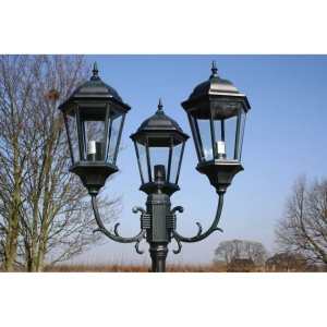 Felinar Brighton cu 3 brațe 230 cm Verde inchis/Negru - Img 6