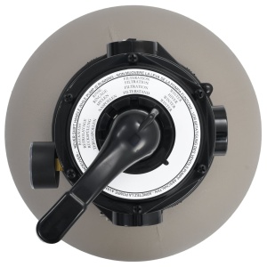 Filtru cu nisip pentru piscină cu supapă 4 poziții gri 350 mm - Img 2