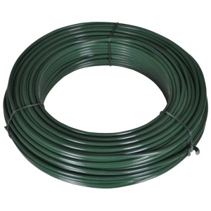 Fir de tensionare pentru gard, 80 m, 2,1/3,1 mm, oțel, verde - Img 2