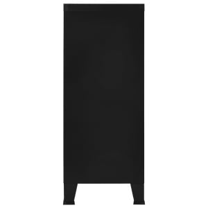 Fișet, negru, 90 x 40 x 100 cm, oțel, industrial - Img 8