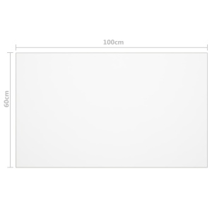 Folie de protecție masă, transparent, 100 x 60 cm, PVC, 2 mm - Img 5