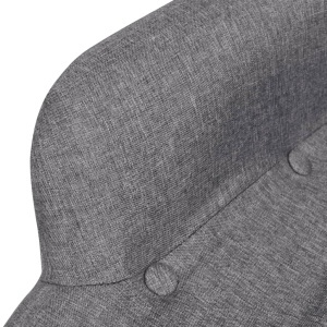 Fotoliu cu taburet pentru picioare, material textil, gri - Img 3