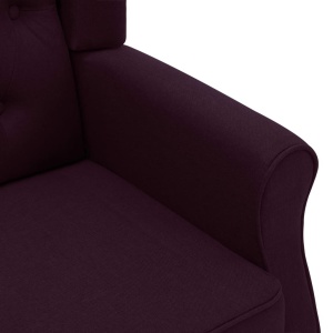 Fotoliu de masaj cu taburet, violet, material textil - Img 6