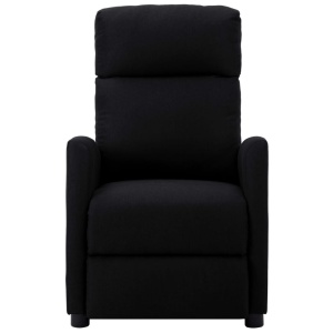 Fotoliu de masaj rabatabil, negru, material textil - Img 2