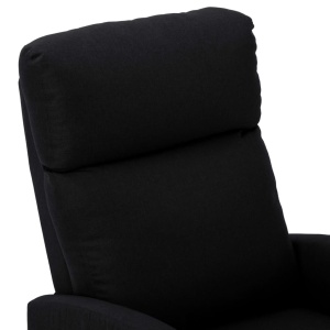 Fotoliu de masaj rabatabil, negru, material textil - Img 8