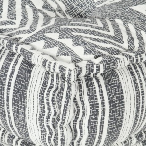 Fotoliu puf modular, gri cu dungi, material textil - Img 3