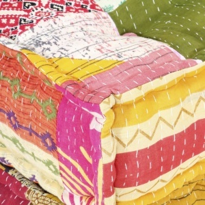 Fotoliu puf modular, model petice, material textil - Img 2