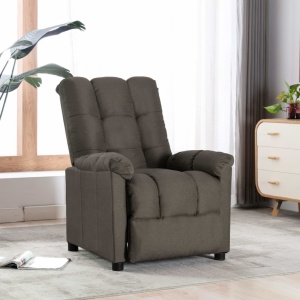 Fotoliu rabatabil, gri taupe, material textil