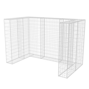 Gabion dublu ingrădire pubelă, oțel, 180 x 100 x 120 cm - Img 2