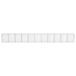 Gabion perete cu capace, 900 x 50 x 100 cm, oțel galvanizat - Img 4