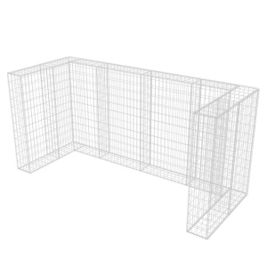 Gabion triplu ingrădire pubelă, oțel, 250 x 100 x 120 cm - Img 5