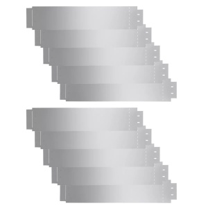 Gard de gazon, 10 buc., 100 x 20 cm, oțel galvanizat - Img 2