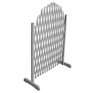 Gard din spalier, gri,1,8 x 1 m, lemn masiv de brad - Img 2