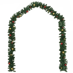 Ghirlandă de Crăciun decorată cu globuri, 10 m - Img 3