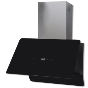 Hotă Sticlă Securizată cu Ecran 600 mm Negru - Img 8