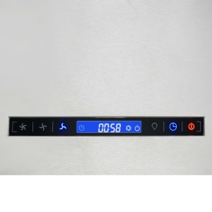 Hotă suspendată insulă LCD senzor tactil 55 cm oțel inoxidabil - Img 3