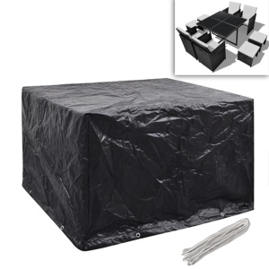 Huse mobilier grădină 2 buc. set poliratan 8 ocheți 113x113 cm - Img 2
