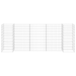 Jardinieră gabion in formă de H, 260 x 40 x 100 cm, sârmă oțel - Img 3
