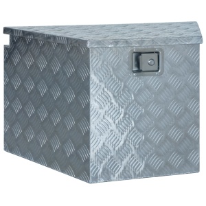 Ladă din aluminiu, 737/381 x 410 x 460 cm, argintiu - Img 4