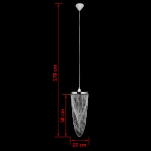 Lampă de tavan cu cristale 22 x 58 cm - Img 9