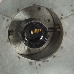 Lampă suspendată industrială, 25 W, argintiu, rotund, 19 cm E27 - Img 2