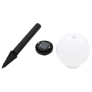 Lămpi solare de exterior cu LED, 4 buc., 15 cm, RGB, sferic - Img 5