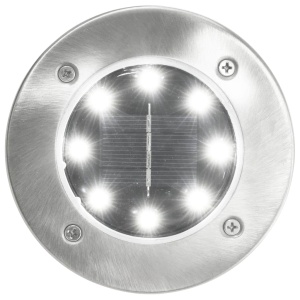 Lămpi solare pentru sol, 8 buc., cu LED-uri, lumină albă - Img 2