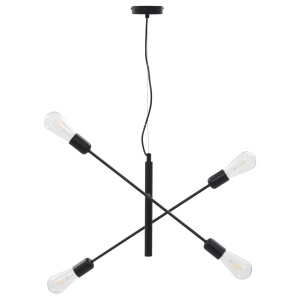 Lustră cu becuri cu filament, negru, 2 W, E27 - Img 2