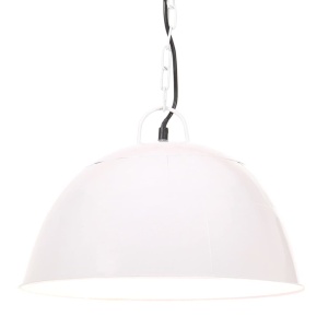 Lustră industrială vintage, 25 W, alb, rotund, 41 cm E27 - Img 3