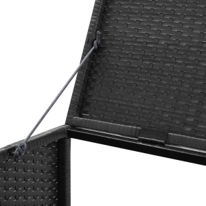 Magazie de pubele triplă, negru, 229 x 78 x 120 cm, poliratan - Img 9