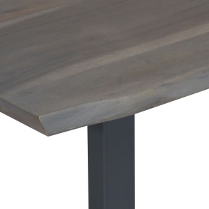 Masă cafea, muchii naturale gri 115x60x40 cm, lemn masiv acacia - Img 3