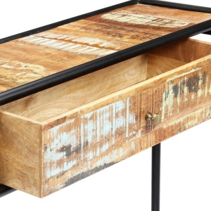 Masă consolă, 118 x 30 x 75 cm, lemn masiv reciclat - Img 6