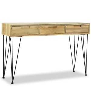 Masă consolă, 120x35x76 cm, tec masiv - Img 3