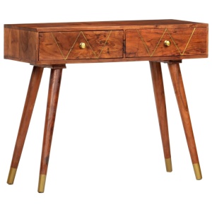 Masă consolă, 90 x 35 x 76 cm, lemn masiv de acacia - Img 11