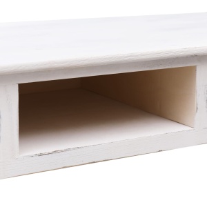 Masă consolă, alb antichizat, 110 x 45 x 76 cm, lemn - Img 6